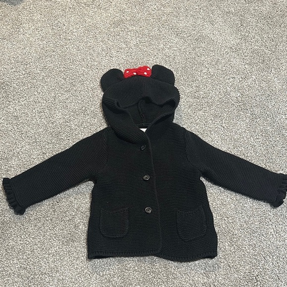 Baby GAP x Disney Baby Minnie Mouse hooded sweater 6-12 months - Picture 1 of 4